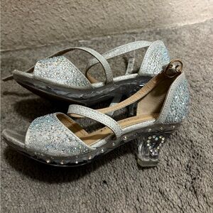 Sparkling Silver Kids Dress Shoes